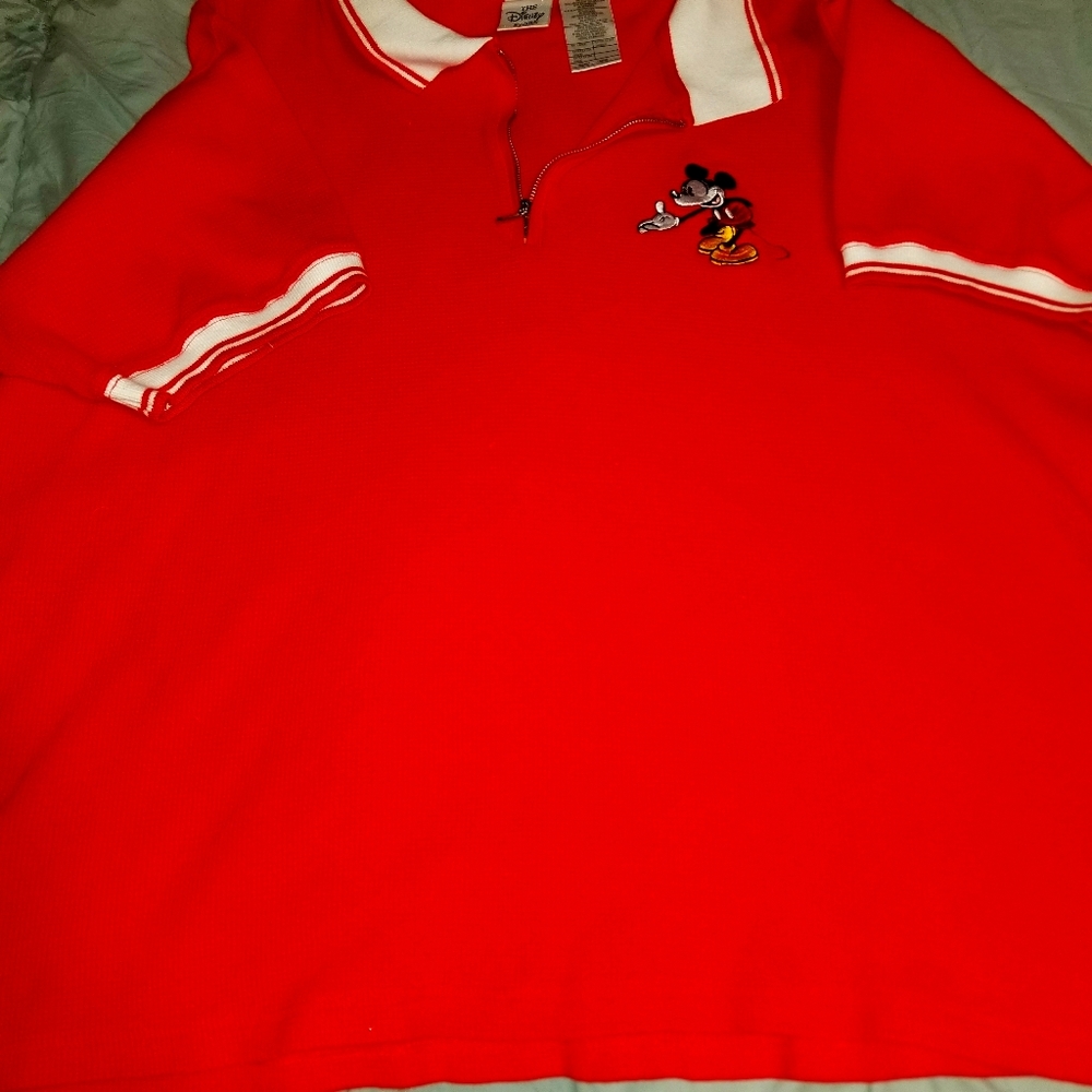 Vintage red mickey mouse polo